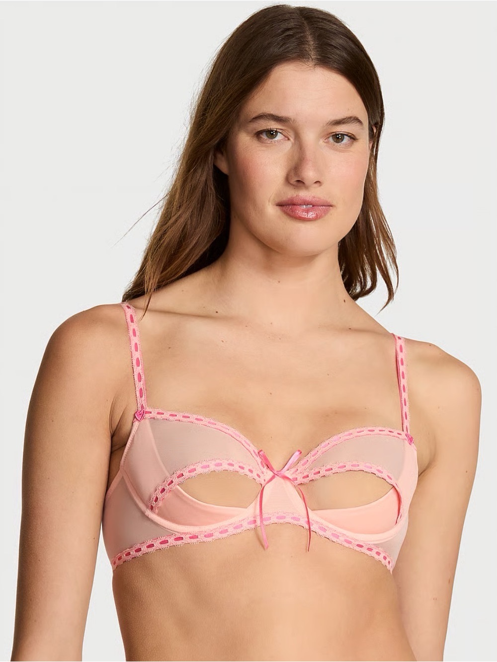 Victoria's Secret Dream Angels Wicked Unlined Ribbon Slot Open Cup Balconette